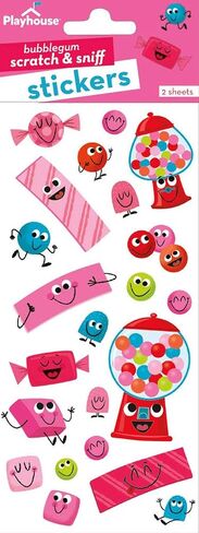 Playhouse Ice Cream Pops Strawberry Scented Scratch & Sniff Sticker Sheets - 1 Pack in Kuwait