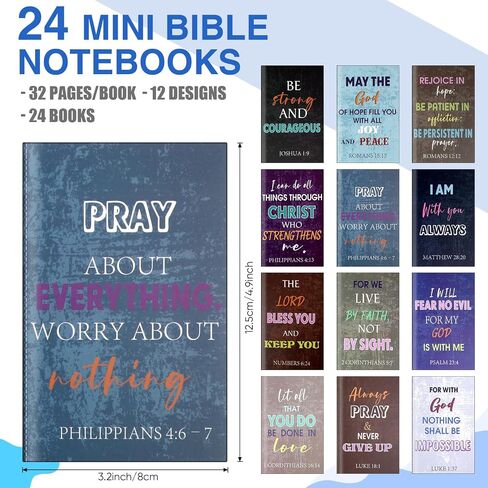 Yeaqee 146 Pcs Christian Gifts Set Bulk Include 24 Bible Verses Pens 24 Bible Notebooks 24 Scripture Quotes Bracelets 24 Inspirational Keychains 50 Jesus Christian Stickers(Classic) in Saudi Arabia