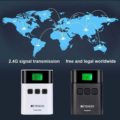 Retekess TT116 Simultaneous Translation Equipment, Assisted Listening Device, Crystal-Clear Audio, One Button to Mute, Translation Devices for Schools, Church (1 Transmitter 5 Receivers) in Kuwait