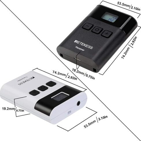 Retekess TT116 Simultaneous Translation Equipment, Assisted Listening Device, Crystal-Clear Audio, One Button to Mute, Translation Devices for Schools, Church (1 Transmitter 5 Receivers) in Kuwait