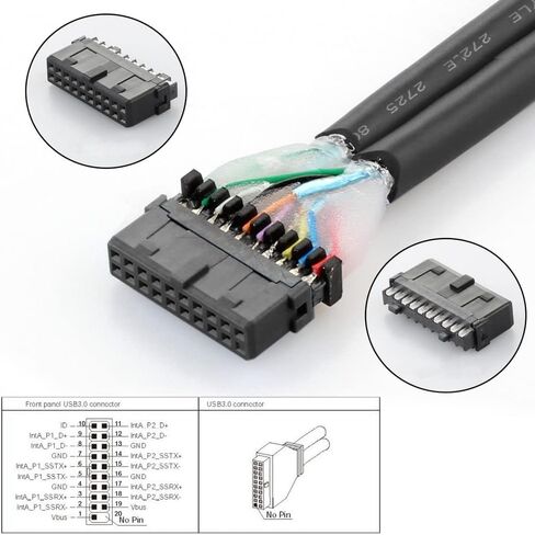 مقبس اللوحة الأمامية xiwai 5Gbps Type-E USB 3.1 ومحول USB 2.0 إلى PCI-E 1X Express Card VL805 للوحة الأم in Saudi Arabia
