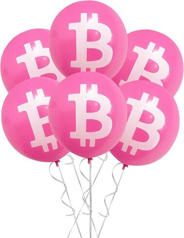 25 Bitcoin Party Balloon Party Decor for Surprise Birthday Party 10 Inch Latex White and Orange Balloons BTC Crypto Unique Balloons For Parties in Kuwait