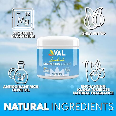 VAL Magnesium Pain Relief Cream - Whole Body Formula, 4oz - Organic Shea Butter in Saudi Arabia