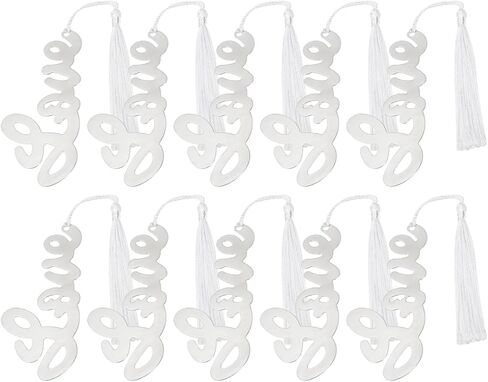 Musical Bookmarks Penta Angel 10Pcs Metal Music Note Page Marker with Silk Tassels for Christmas Wedding Party Favor Gift Office Book Lovers (Snowflake, 10) in Saudi Arabia