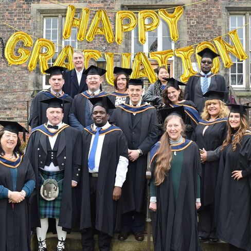 Gold Happy Graduation Balloons, Graduation Balloon Banner for Class of 2025 Decorations College High School Grad Decor in Saudi Arabia