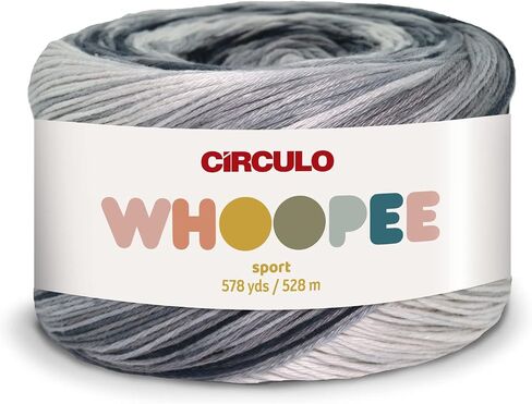 Whoopee Yarn by Círculo - 578 yds, 7 oz - Sport - 100% Mercerized Brazilian Virgin Cotton (Pack of 1 Ball) (9377) in Kuwait