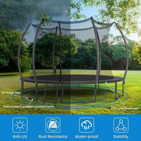 Trampoline 12FT 14FT Trampoline Enclosure Net Outdoor Jump Trampoline for Kids and Adults Round Trampoline ASTM Approved in Saudi Arabia