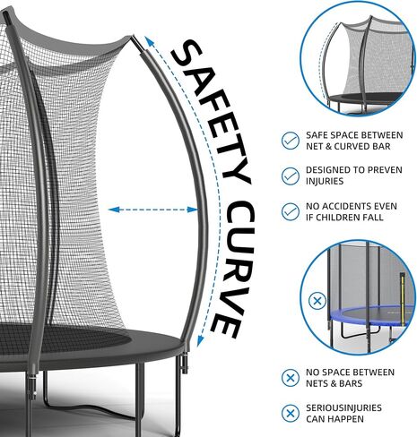 Trampoline 12FT 14FT Trampoline Enclosure Net Outdoor Jump Trampoline for Kids and Adults Round Trampoline ASTM Approved in Saudi Arabia