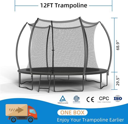 Trampoline 12FT 14FT Trampoline Enclosure Net Outdoor Jump Trampoline for Kids and Adults Round Trampoline ASTM Approved in Saudi Arabia