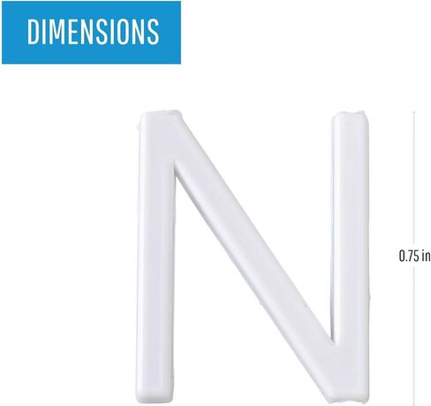 مجموعة البلاستيك البيضاء من الحروف والأرقام والرموز ، أحرف كبيرة ، 1 "ح in Kuwait