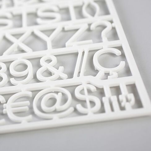 مجموعة البلاستيك البيضاء من الحروف والأرقام والرموز ، أحرف كبيرة ، 1 "ح in Kuwait