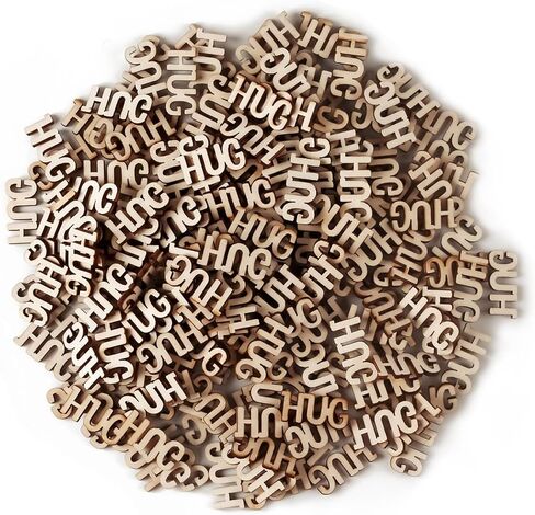 العناق الخشبي 200pcs حقيبة عناق لإعطاء جرة DIY من العناق Mini مضحكة غير مكتملة رسائل عناق الخشب القليل من هدية ليال in Kuwait