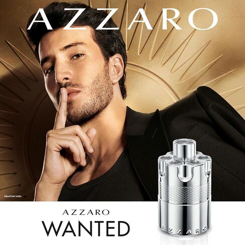 Azzaro Wanted Eau de Parfum - كولونيا رجالي منشطة ومكثفة - عطر خشبي وعطري وحار - روائح منعشة من توت العرعر والمريمية ونجيل الهند - ملابس تدوم طويلاً - عطور فاخرة للرجال in Kuwait