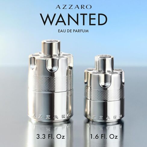 Azzaro Wanted Eau de Parfum - كولونيا رجالي منشطة ومكثفة - عطر خشبي وعطري وحار - روائح منعشة من توت العرعر والمريمية ونجيل الهند - ملابس تدوم طويلاً - عطور فاخرة للرجال in Kuwait