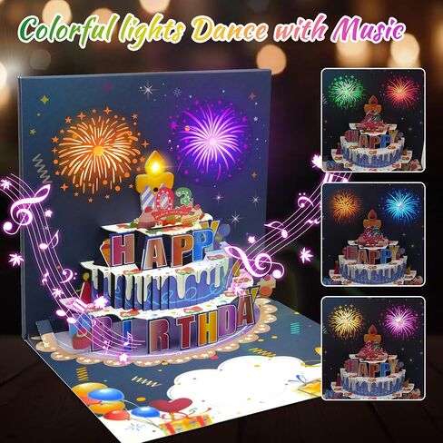 بطاقات عيد ميلاد الألعاب النارية يطفو على الكعكة الخفيفة والموسيقى ، وبطاقات المعايدة ، وهدايا عيد ميلاد سعيد للنساء أمي رجل زوجة الزوجة in Saudi Arabia