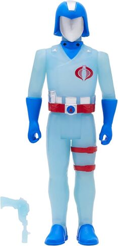Super7 G.I. Joe Cobra Commander (Glow Patrol) - 3.75" G.I. Joe Action Figure with Accessory Classic Cartoon Collectibles and Retro Toys in Saudi Arabia