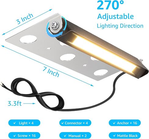 SUNVIE 7 بوصة الاحتفاظ أضواء الجدار 5W LED الإضاءة Hardscape 12V-24V أضواء الخطوة الجهد المنخفض 3000K الأبيض الدافئ للماء إضاءة المناظر الطبيعية في الهواء الطلق لجدران الفناء الدرج، 12 حزمة مع موصلات in Kuwait