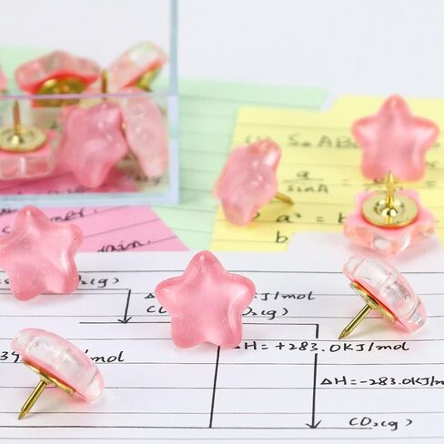 Star Push Pins - Cute Thumb Tacks with Adorable Shiny Star Design - Decorative Pushpins Perfect for Craft Projects, Scrapbooking, and DIY Decorations (Purple) in Kuwait