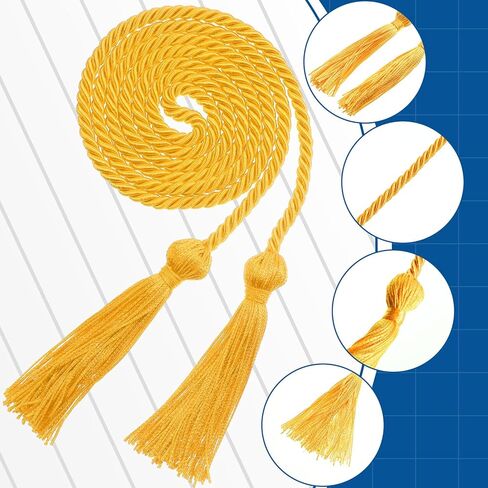 Lyrow 20 Pack Graduation Double Honor Cord 67 '' with tassel bulk multicolor polyester fabric tassel tassel for bachelor college the College Complet in Kuwait