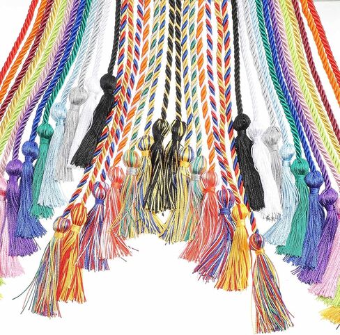 Lyrow 20 Pack Graduation Double Honor Cord 67 '' with tassel bulk multicolor polyester fabric tassel tassel for bachelor college the College Complet in Kuwait