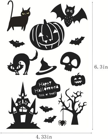 هالوين اليقطين فانوس كات بات القلعة العظمية Dead Tree Tree Clear Stamps شفافة سيليكون طوابع بطاقات الألبوم مطاطية لاستخلاص البطاقات وصنع قصاصات DIY in Kuwait