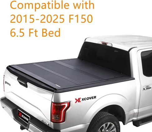 Xcover Low Profile Hard Folding Truck Bed Tonneau Cover, Compatible with 2015-2024 F150 Pickup 5.6 Ft Bed in Kuwait
