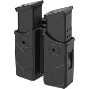 حقيبة مجلة عالمية مزدوجة، OWB 9mm .40 Double Stack Mag. حامل مسدس مزدوج قابل للتعديل يناسب Glock/Sig/S&W/Beretta/CZ/H&K/Colt/Browning/Taurus/Springfield/Ruger/CANIK