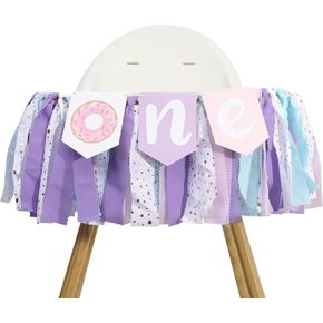Sweet One First Birthday High Chair Banner - Donut First Birthday Decorations,Donut Grow Up 1st High Chair Banner,Sweet One Party Decorations
