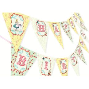 Alice in Wonderland Happy Birthday Banner