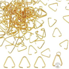 240pcs حلقات القفزة المفتوحة بكفافات 15 ملم مثلث ذهبي حلقات القفزة المفتوحة حلقات الحديد قرص الحلقات على حلقات موصل المجوهرات لأساور قلادة المجوهرات.