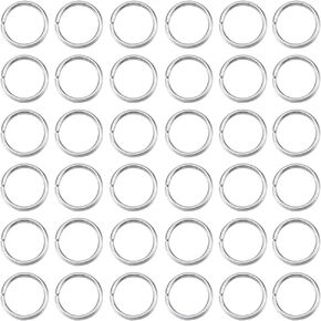 1 صندوق 1000pcs خاتم القفز الفضي من الفولاذ المقاوم للصدأ حلقات القفزة المفتوحة الجزء الأكبر من خالص الصالح الصغيرة الجولة حلقة واحدة حلقة قفزة مفتوحة للمجوهرات صنع لوازم الأقراط