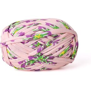 iSuperb 1 Pack Knitting Yarn Colorful Cloth T-Shirt Yarn Fabric Crochet Cloth for DIY Knitted Art Basket Bag - 100g