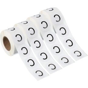 PATIKIL 1" Letter C Stickers, 4 Rolls Self-Adhesive Alphabet Round Circle Dots Labels for Organization Storage Inventory Boxes Scrapbook Craft 500Pcs/ Roll