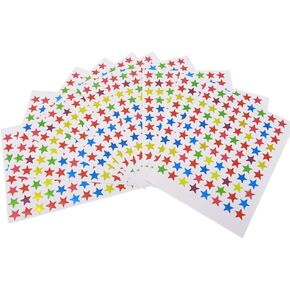Honbay 2640pcs ملصقات النجوم متعددة الألوان ، ملصقات زخرفية ، 1 سم/0.4 بوصة ، نمط خمر ، لاصق ، الاستخدام الداخلي