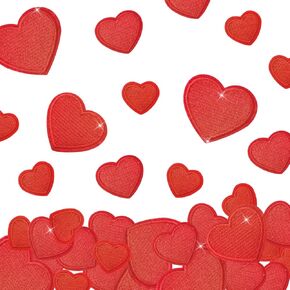 24pcs Black Heart Iron on Patches, Embroidered Heart Shape Iron on Patches for Clothing Jacket Backpacks Hat and More, 4 Size Black in Kuwait