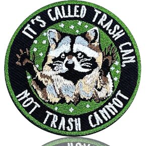 3 in 1pcs It's Called Trash Can, Not Trash Cannot Patch,Funny Iron/Sew on Embroidery Patches, Cute Meme Morale Patch for Backpacks, Dog Harnesses, Vests, Bags, Hats, Helmets, Jackets