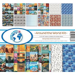 Reminisce Around The World Scrapbook Collection Kit