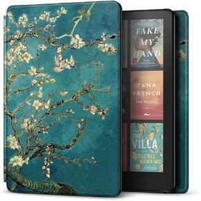 حافظة TNP لجهاز Kindle Paperwhite الجيل الثاني عشر 2024 / Kindle Colorsoft Signature Edition - حافظة حماية مطوية من جلد البولي يوريثان مقاس 7 بوصات لجهاز Kindle Paperwhite Kids مع خاصية النوم/الاستيقاظ التلقائي، موجة رائعة
