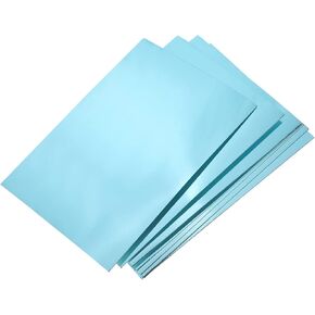 PATIKIL Metallic Foil Board Card Stock Sheets Arts & Crafts, Classroom Activities & Card Making 8 Inch x 11 Inch,92 Lb/250gsm, Light Blue, Pack of 20