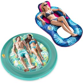 Large Circle Tanning Pool Floats Adult and Fabric Pool Floats Adult with Carry Bag