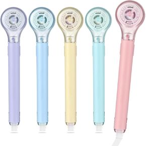 5 Pieces Correction Tape Pen, Bright Color Correction Pens Easy to Use Applicator for Instant Correction School Office Supplies, 1/5" X 236"