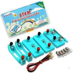 Kids Electricity Circuit Learning Kit,STEM Physics Science Electric Lab Experiments Learning Tool for Kids,Series Circuit & Parallel Circuit Learning