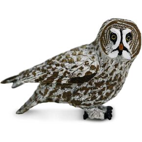Safari Ltd. Great Grey Owl Figurine - Realistic 2.5" Bird Figure - Educational Toy for Boys, Girls, and Kids Ages 3+