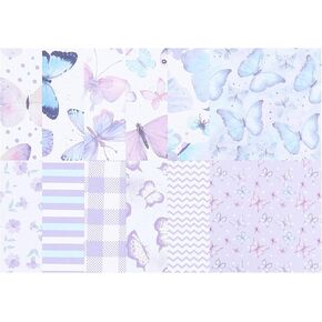 PATIKIL 12x12" Scrapbook Specialty Paper, 24 Sheet Double-Sided Butterfly Decorative Craft Paper Creative Sheet for Photo Decor Journal DIY Card,Purple