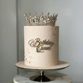Birthday Queen Cake Topper Acrylic Gold Cake Decoration Women Girls Birthday Queen Cake Topper Valentine's Day Mother's Day Cake Decoration (BIRTHDAY QUEEN GOLD2)