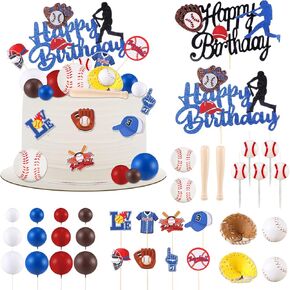 Tallew Baseball Cake Toppers Sports Sports Decorations Party Baseball Players Sport Cake Toppers لعيد ميلاد SPORT موضوع الحفلة Topper