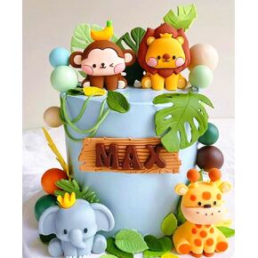 Jevenis Jungle Animals Cake Decoration البرية