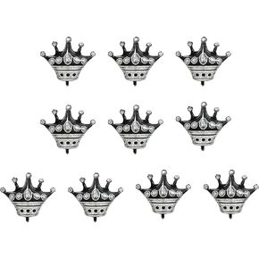 10 PCS Jumbo Foil Crown Balloons كبيرة 30 بوصة البالونات هيليوم تاج للبالونات لزخارف حفل زفاف عيد ميلاد (الذهب الوردي)