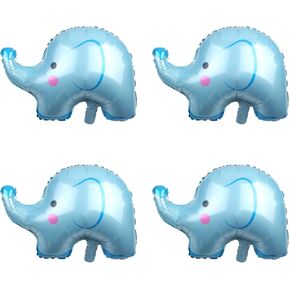 4PCS Elephant Aluminum Foil Balloons with for Kids Animals Themed Party Children Birthday Party Baby Shower Party Decorations