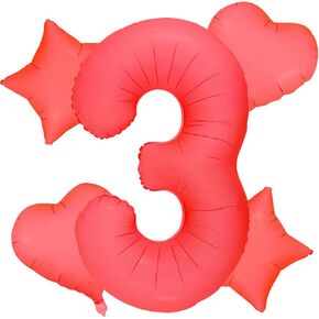 40 بوصة فلورسنت الأزرق رقم 6 بالونات الهيليوم ، 18 بوصة Sky Blue Heart Star Poil Mylar Balloon for Girls and Boy 6th Anniversary Dusty Shower Party Supplies